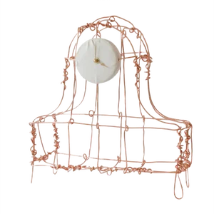 Floating Frames Copper Mantel Clock by Kiki Van Eijk & Joost Van Bleiswijk
