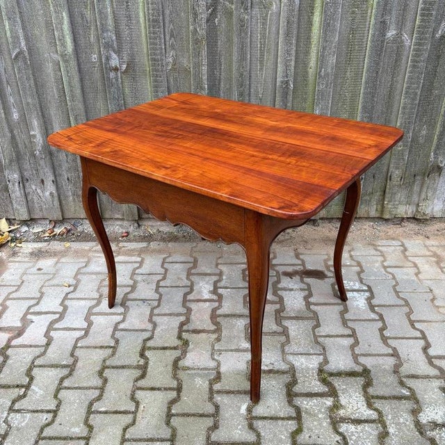 Antique Table in Cherry & Oak Wood, France For Sale - Image 11 of 16