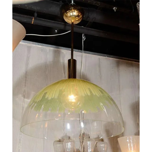 A documented venini chandelier designed by Ludovico Diaz de Santillana, the director and designer of famed glass house...