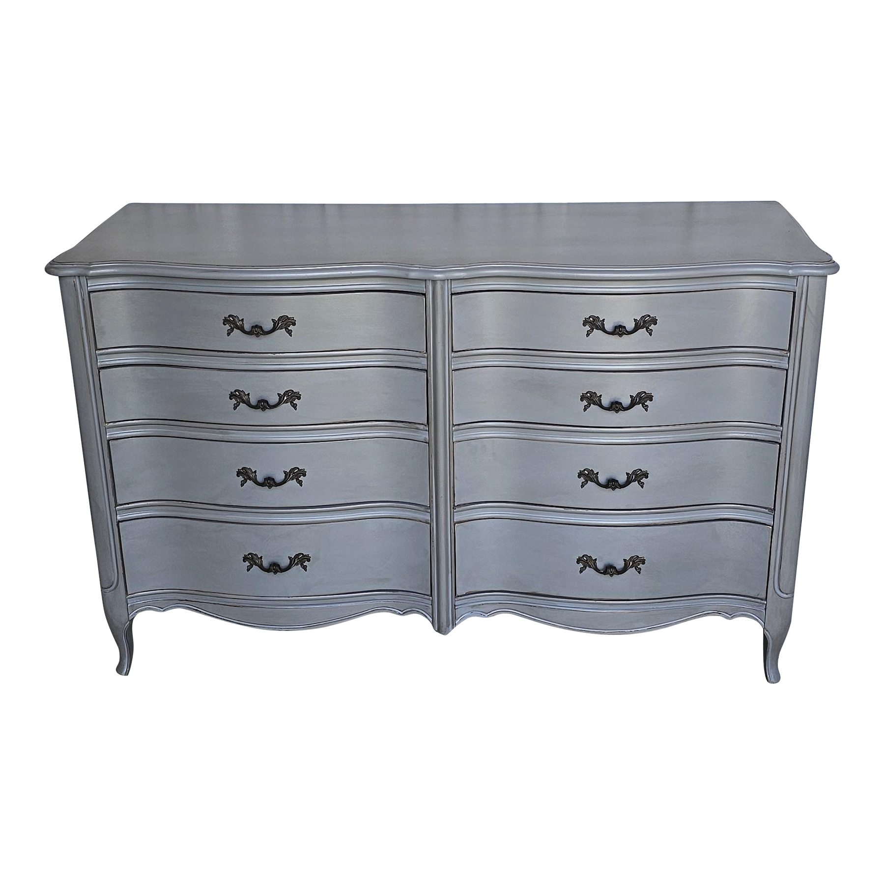 grey maxi dress casual Marbled Gray Laminate Lowboy Dresser & Mirror – Rehaus main image 1