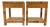 Signed Bielecky Brothers Caned Rattan Nightstands With Drawer For Sale