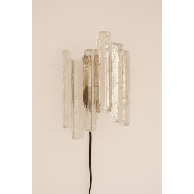 Mid-Century Modern German Glass Wall Sconce from Fischer Leuchten, 1970s For Sale - Image 3 of 13
