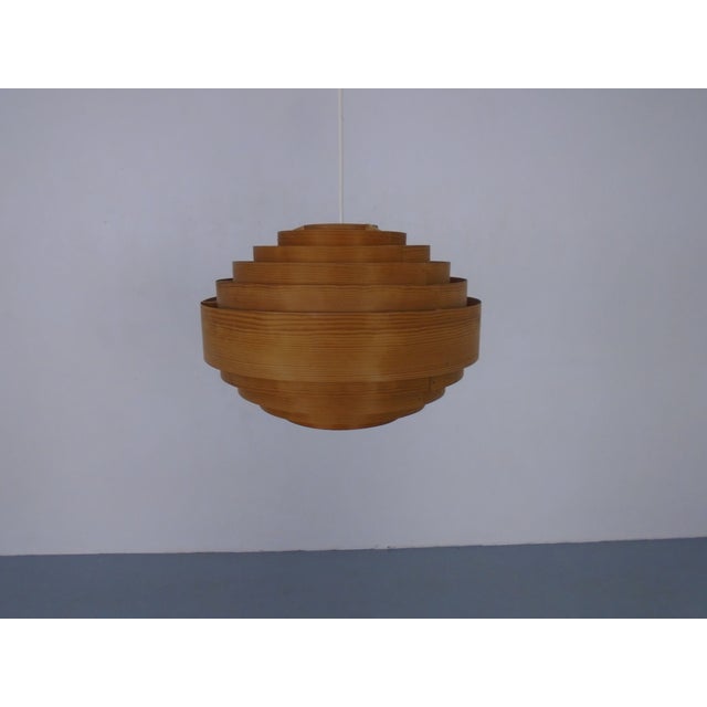Wooden Lamella Ceiling Lamp by Hans-Agne Jakobsson for Ab Markaryd, Sweden, 1960s For Sale - Image 15 of 15