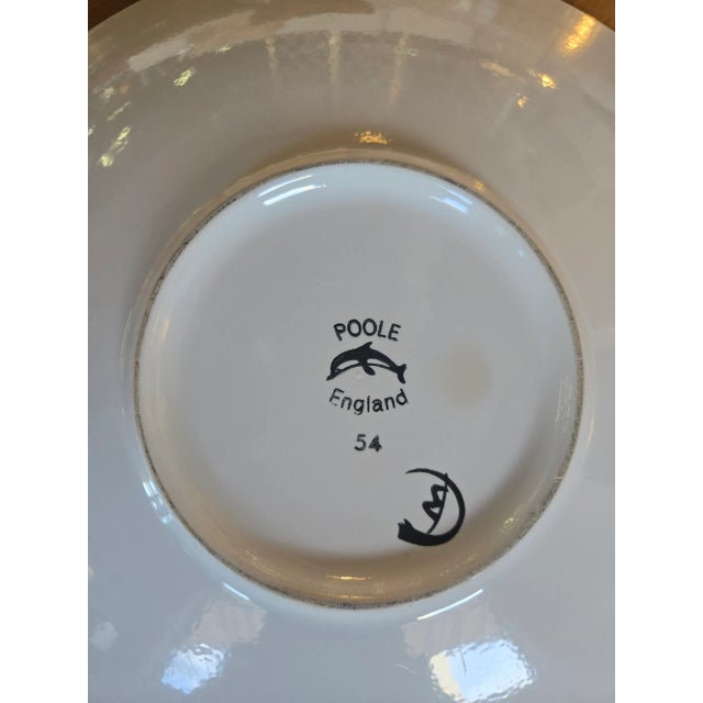 Gold VIntage Poole of England Hand Painted Plate For Sale - Image 8 of 8