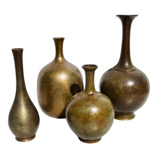Collection of MCM Japanese Bronze Vases- Group of 4 For Sale