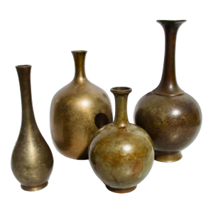 Collection of MCM Japanese Bronze Vases- Group of 4