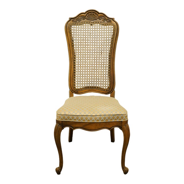 High End Country French Provincial Cane Back Dining Side Chair For Sale