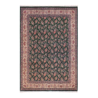 Rich 1990's Pak-Persian Green/Green Wool Rug - 9'0'' X 13'0'' For Sale