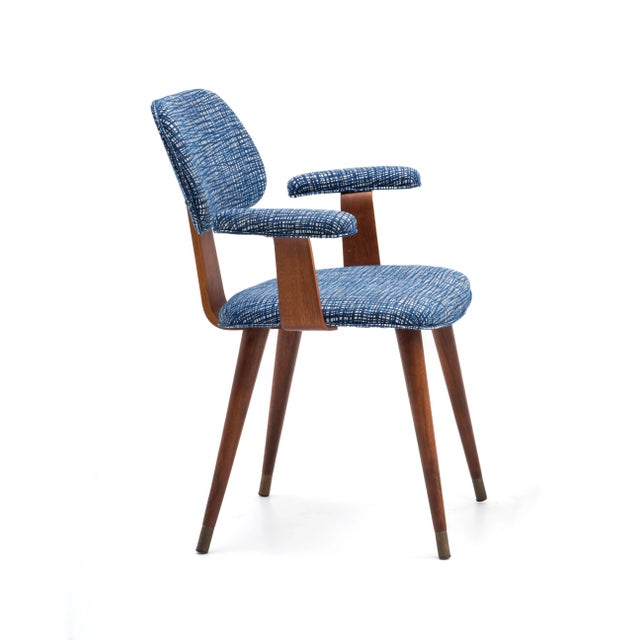 Wood Mid Century Walnut Plywood Armchair After Thonet Eames For Sale - Image 7 of 12