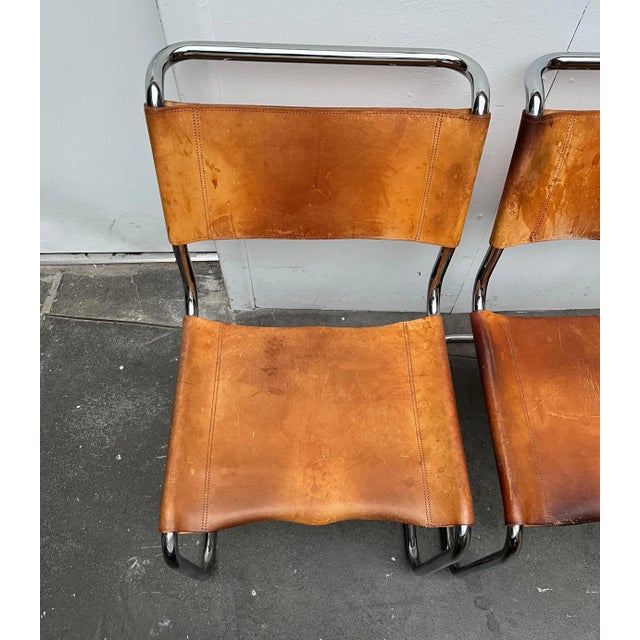 Vintage German S33 Cantilever Leather Chairs by Mart Stam for Thonet, Set of 8 For Sale - Image 18 of 18