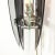 Chrome Pair of Mid-Century Modernist Curved Smoked Glass & Chrome Sconces by Veca For Sale - Image 8 of 12