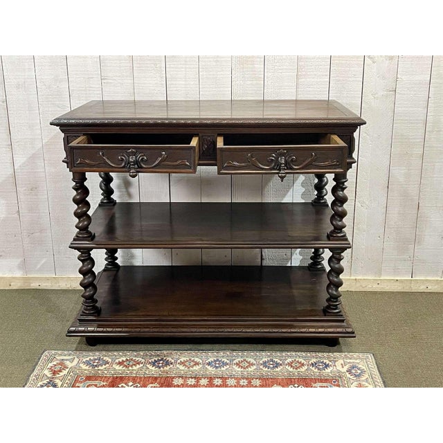 Late 19th Century Henry II Serving Table in Oak For Sale - Image 10 of 17
