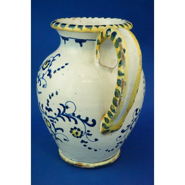 Ceramic Antique Italian Renaissance Tuscan Majolica Pharmacy Jar, 1600s For Sale - Image 7 of 18