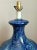Ceramic Vintage Mid-Century Modern Blue Glazed Ceramic Lamp For Sale - Image 7 of 12