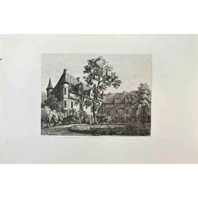 Henri de Gourcy, Château de Neuvie, Etching, 1870s For Sale
