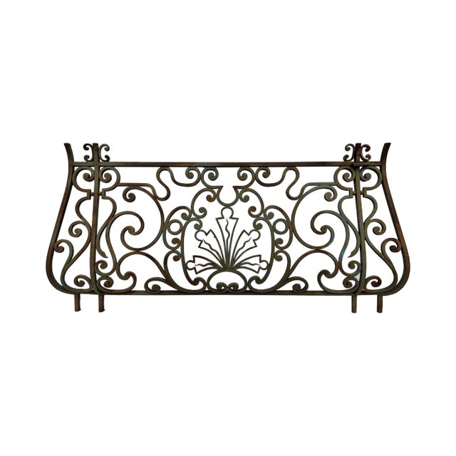 Balcony Antique Wrought Iron Beaux Arts Style For Sale