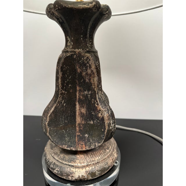 Black Antique Fragment Lamp For Sale - Image 4 of 9