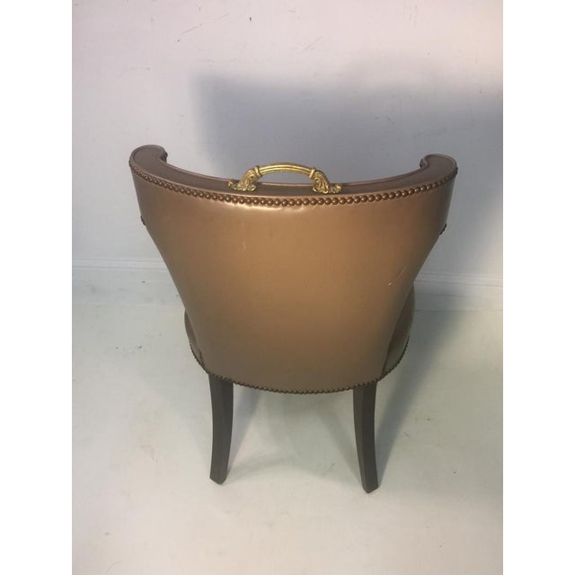 Decorator Studded Chair With Ornate Bronze Handle For Sale - Image 11 of 13