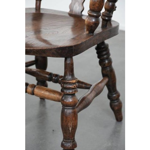 Antique English Highback Windsor Chairs, 18th Century, Set of 2 For Sale - Image 13 of 18