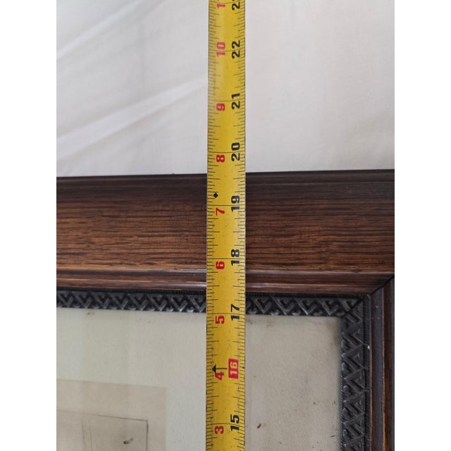 1883 Original Etching the Loafer by Ignaz Marcel Gaugengigl in Ornate Antique Wood Frame For Sale - Image 10 of 11