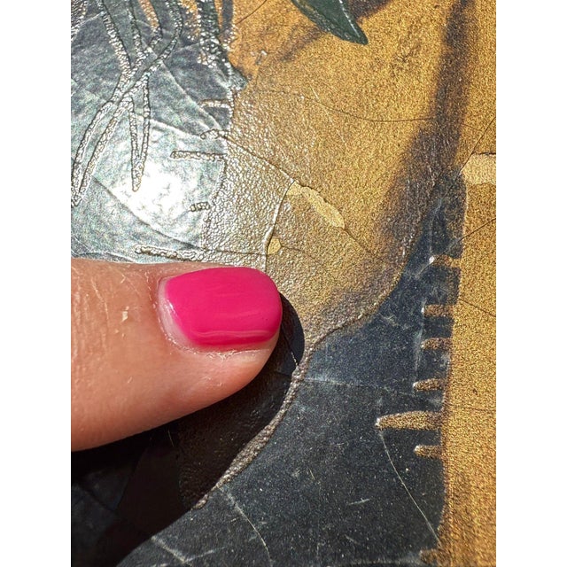 Ebony Vintage Black Chinoiserie Coffee Table Painted Asian Scenes by Katherine Henick For Sale - Image 8 of 8