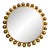 Modern Gold Ball Round Wall Mirror For Sale