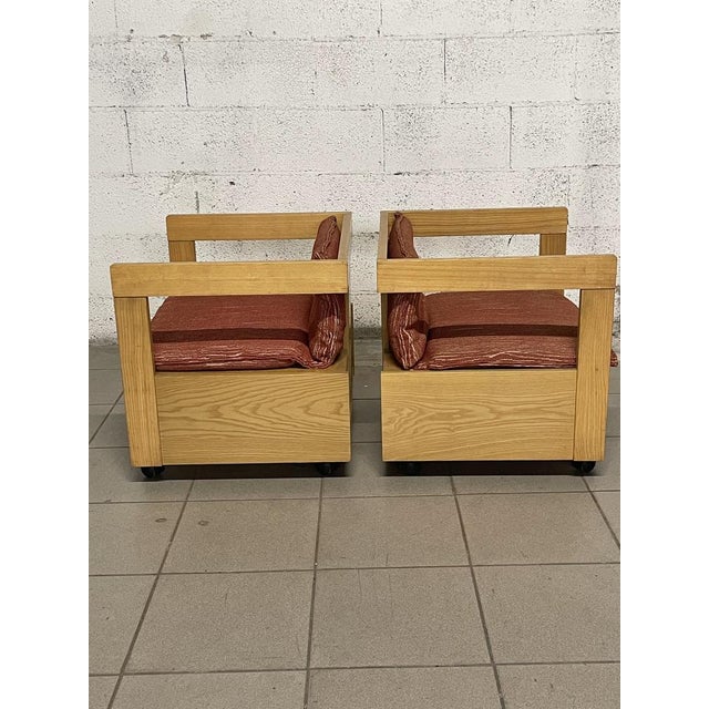 Brown Set of Lounge Chairs, Italy, 1970s-1980s For Sale - Image 8 of 18