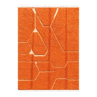 Moroccan Beni M’rirt Wool Rug – Hand Knotted Geometric Berber Carpet, Large Luxury Area Rug For Sale