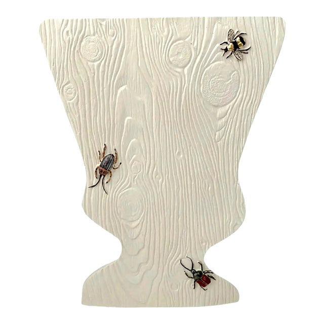 Liz Marsh Faux Bois Urn Shaped Silhouette Vase With Bugs For Sale