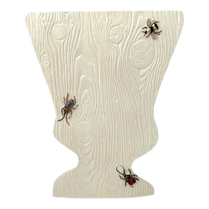 Liz Marsh Faux Bois Urn Shaped Silhouette Vase With Bugs