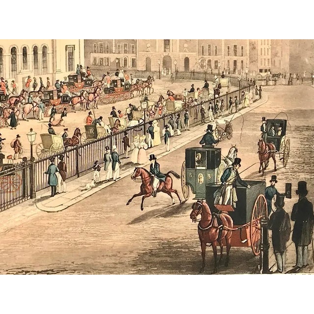 Antique English Print "New London Post Office" Hand Colored Acquaint Etching 1832 For Sale In New York - Image 6 of 8