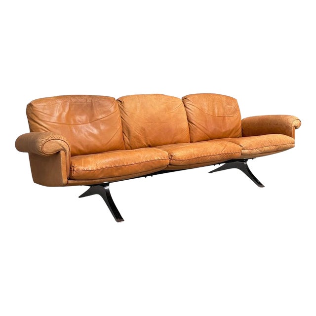 Cognac Leather DS31 Sofa from de Sede, 1970s For Sale