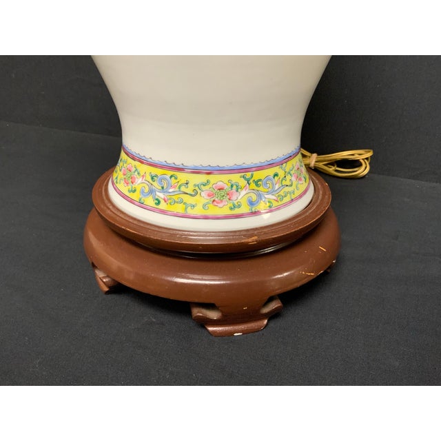 Mid 20th Century Chinese Figural Vase Table Lamp For Sale - Image 10 of 12