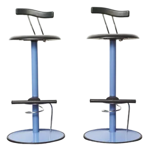 Vintage Italian Purple Bar Stools, 1980s, Set of 2