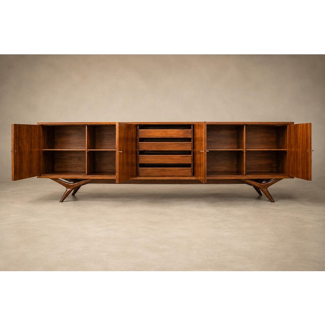 1960s Credenza in Solid Caviúna Hardwood by Forma, Brazilian Modern, Brazil, 1960s For Sale - Image 5 of 18