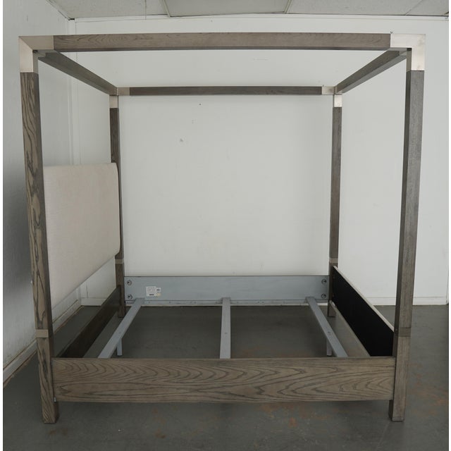Bernhardt Palma Fabric King Canopy Bed For Sale In Austin - Image 6 of 12