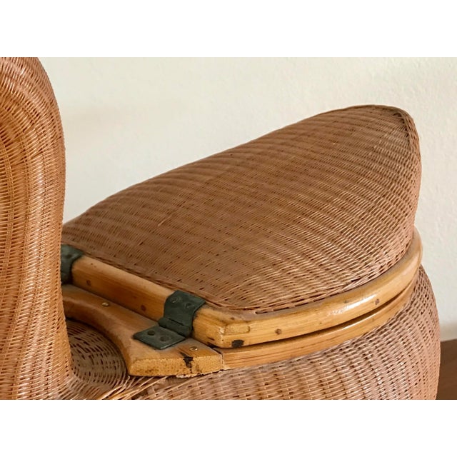 Mid Century Shanghai Collection Wicker Goose For Sale - Image 4 of 13