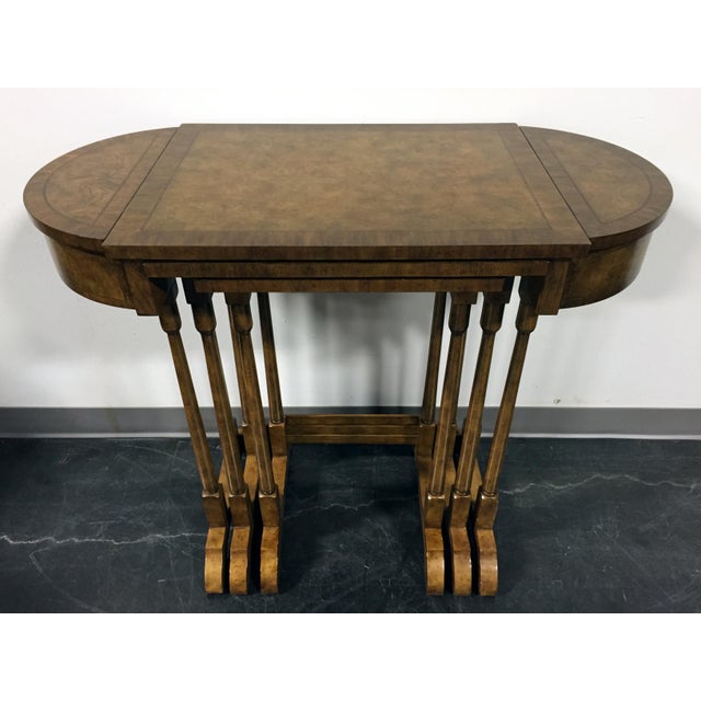 Maitland Smith Walnut Nesting Game Tables - S/3 | Chairish