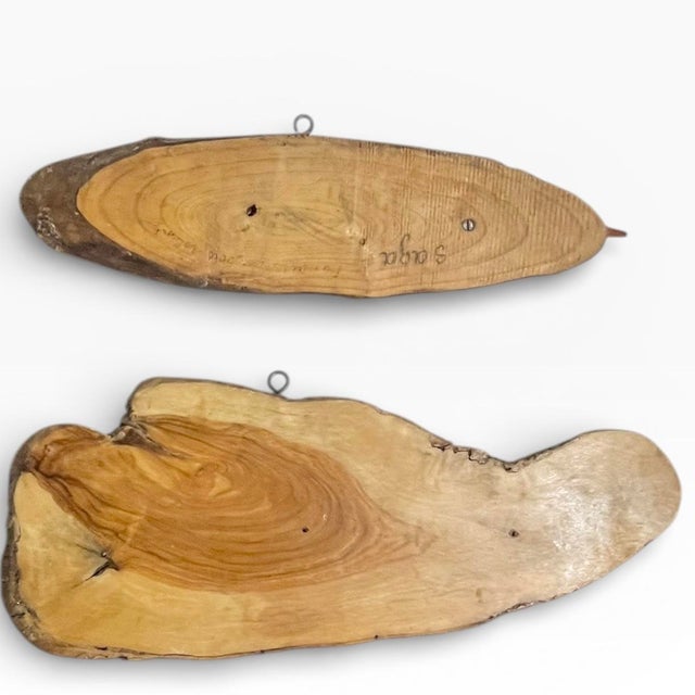 Set of 2 Vintage French Provincial Hand Carved Wood Folk Art Bugs Insects For Sale - Image 16 of 18