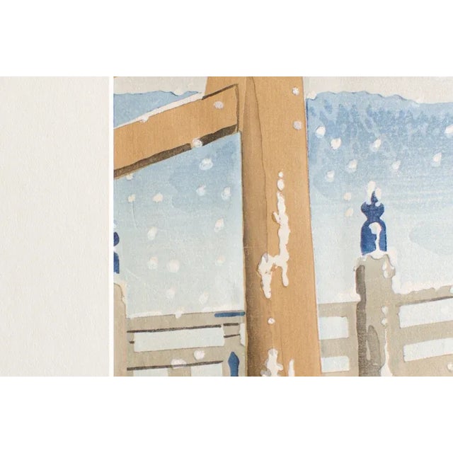 Vintage Framed Signed Original Tomikichiro Tokuriki Woodblock Print For Sale - Image 4 of 10