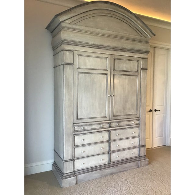 Wide Screen Armoire / Faux Finish / Entertainment Complete For Sale - Image 12 of 12