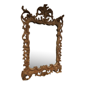 1970s Italian La Barge Gilt French Rococo Carved Gilt Wood Wall Mirror