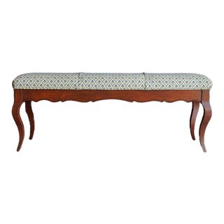 French Provincial Upholstered Bench Seat For Sale