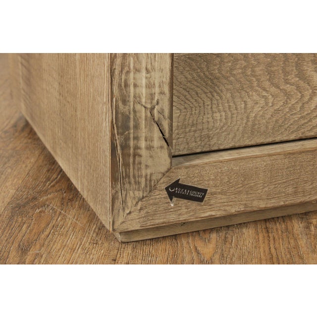 Wood Restoration Hardware Reclaimed Oak Closed Nightstand For Sale - Image 7 of 12