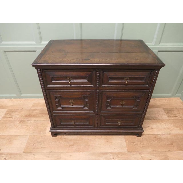 Wood Small Georgian Oak Chest of Drawers For Sale - Image 7 of 8