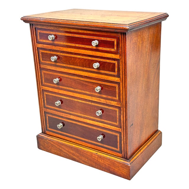 Walnut Miniature Chest, 1880s For Sale