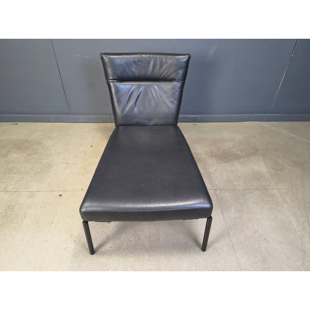 Vintage Black Leather Chaise Longue by Peter Mally for COR, 1990s For Sale - Image 11 of 12