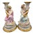 1860s Staffordshire England Sutherland & Sons Two Figurines Candlesticks 8.5" For Sale