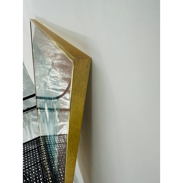 Vintage Richard Akerman Dufex Foil Print "Fruits De Provence" | Excellent Condition, Gold Metal Frame | Shimmering Mediterranean Wall Art For Sale - Image 11 of 14