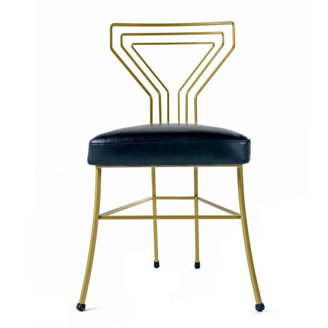 Restored Salterini Style Art Deco Square Table Outdoor Patio Dining Set For Sale - Image 6 of 14